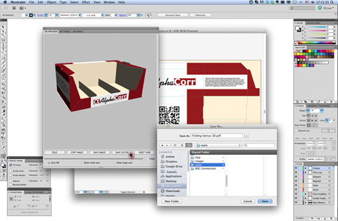 Guarda la imagen de caja, el empaquetado, independiente o como en JPG o exportarlo como PDF 3D.