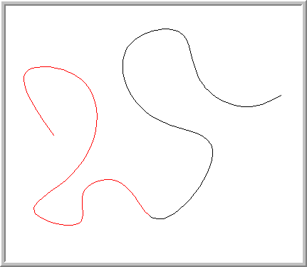 The spline is restored in two pieces in AlphaCorr Rules point-of-purchase and packaging display design software for Mac or Windows.