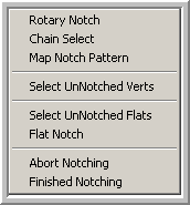 AlphaCorr packaging design software provides a variety of rotary notching commands.
